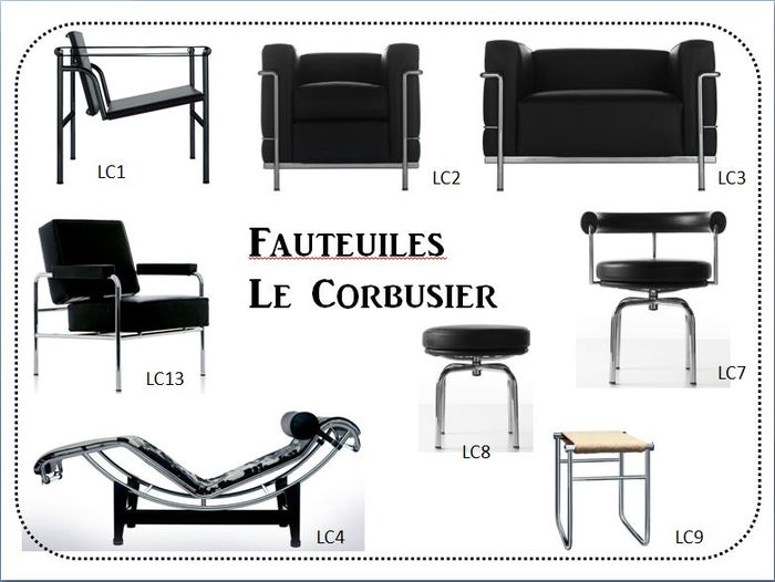 Fauteuiles le Corbusier