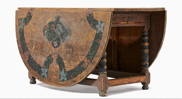 Slagbord, bemålat, 1700-tal