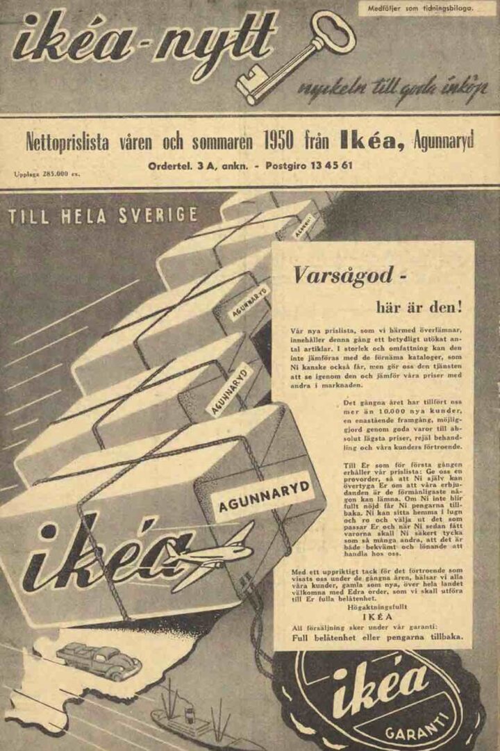 Första ikea-katalogen 1950