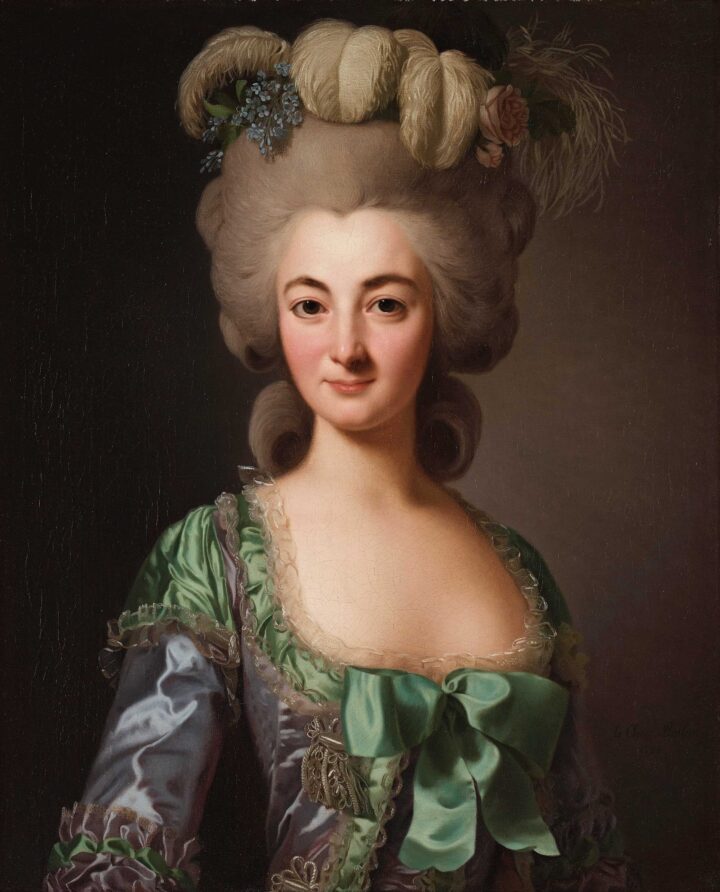 Målning av Alexander Roslin, daterat 1780: Henriette Agathe Rose Foâche” (1754-1812) (född de Mondion)